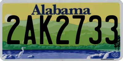 AL license plate 2AK2733