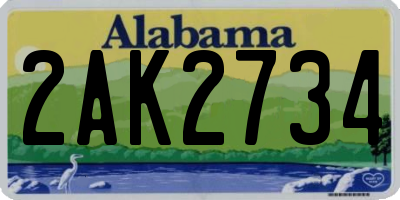 AL license plate 2AK2734