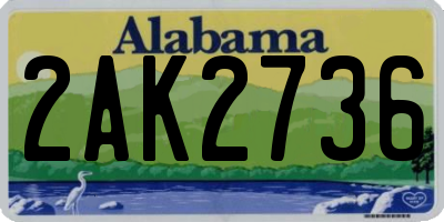 AL license plate 2AK2736