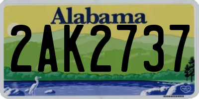 AL license plate 2AK2737
