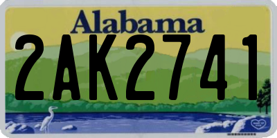 AL license plate 2AK2741