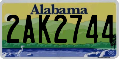 AL license plate 2AK2744