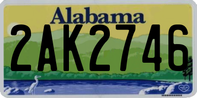 AL license plate 2AK2746