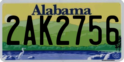 AL license plate 2AK2756