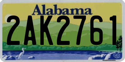 AL license plate 2AK2761