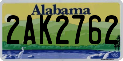 AL license plate 2AK2762
