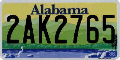 AL license plate 2AK2765