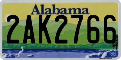 AL license plate 2AK2766