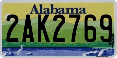 AL license plate 2AK2769