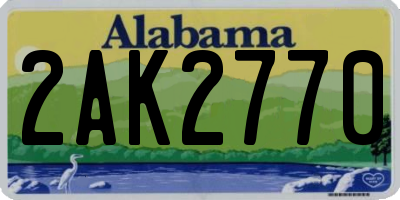 AL license plate 2AK2770