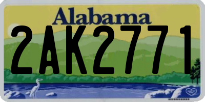 AL license plate 2AK2771