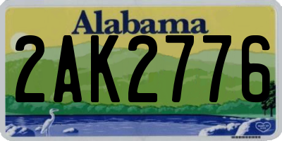 AL license plate 2AK2776