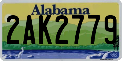 AL license plate 2AK2779