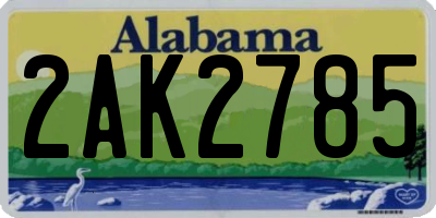 AL license plate 2AK2785