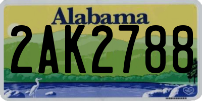 AL license plate 2AK2788