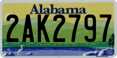 AL license plate 2AK2797