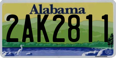 AL license plate 2AK2811
