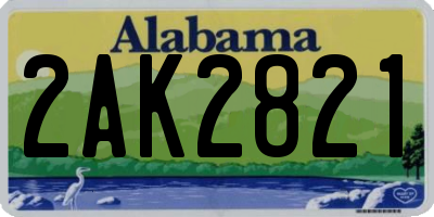 AL license plate 2AK2821