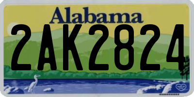AL license plate 2AK2824