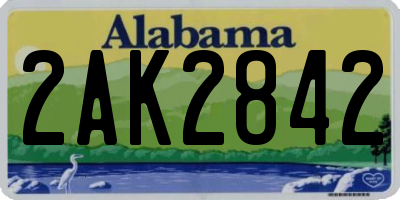 AL license plate 2AK2842