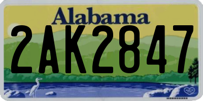 AL license plate 2AK2847