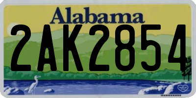 AL license plate 2AK2854