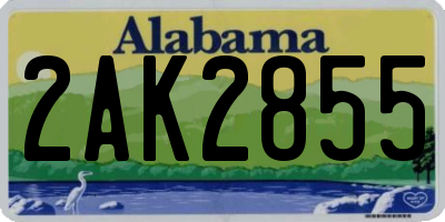 AL license plate 2AK2855