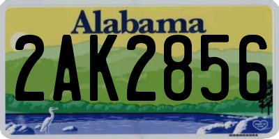 AL license plate 2AK2856