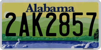 AL license plate 2AK2857