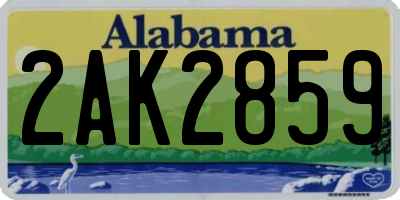 AL license plate 2AK2859