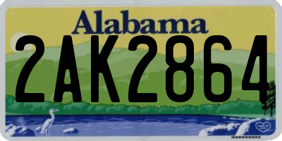 AL license plate 2AK2864