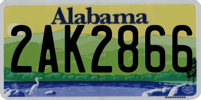 AL license plate 2AK2866