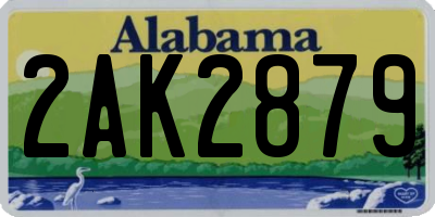 AL license plate 2AK2879