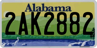 AL license plate 2AK2882