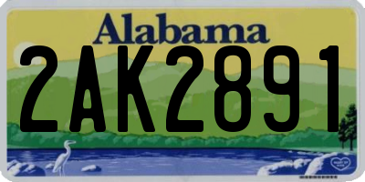 AL license plate 2AK2891