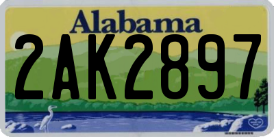 AL license plate 2AK2897