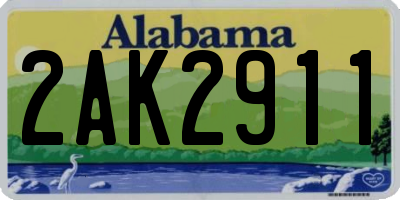 AL license plate 2AK2911