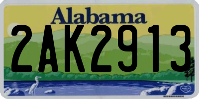AL license plate 2AK2913