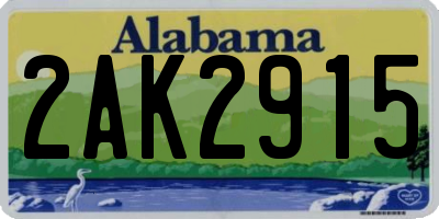 AL license plate 2AK2915