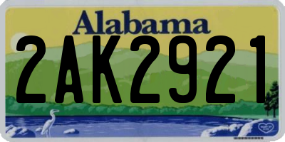 AL license plate 2AK2921