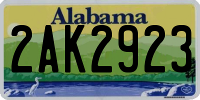 AL license plate 2AK2923