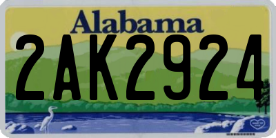 AL license plate 2AK2924