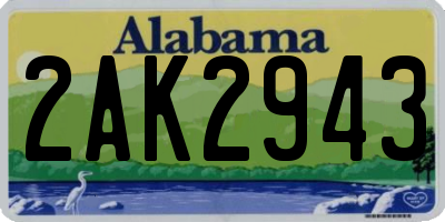AL license plate 2AK2943