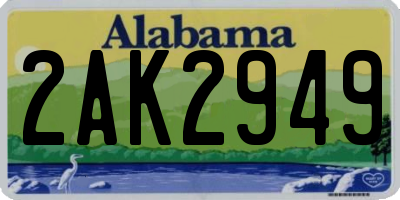 AL license plate 2AK2949