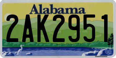 AL license plate 2AK2951