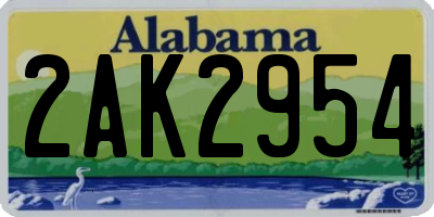 AL license plate 2AK2954