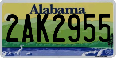 AL license plate 2AK2955