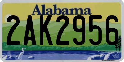 AL license plate 2AK2956