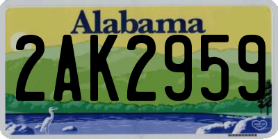 AL license plate 2AK2959