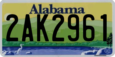 AL license plate 2AK2961